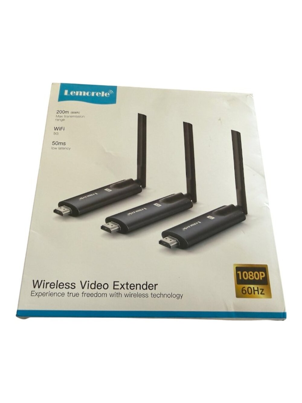 Lemorele R1010 Wireless Video Extender HDMI 1080p 60Hz 5G Gray R1010 Open New